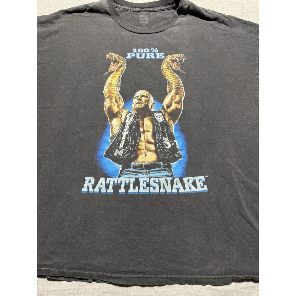 WWE/WWF Stone Cold Steve Austin 100% Pure Rattlesnake VTG Graphic Wrestling 3xl